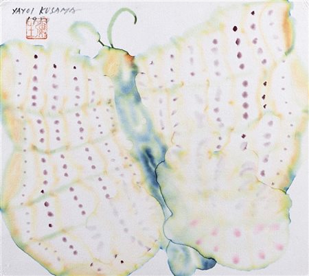 Yayoi Kusama "Butterfly" 1980
acquerello su cartoncino
cm 24x27
Firmato e datato