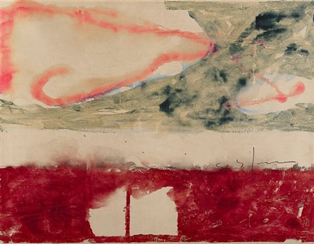 Mario Schifano "Paesaggio anemico" seconda metà anni '70
smalto su tela
cm 72x92