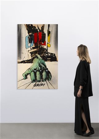 Gianni Bertini "Grip" 1965
riporto fotografico su tela emulsionata
cm 118x75
Fir