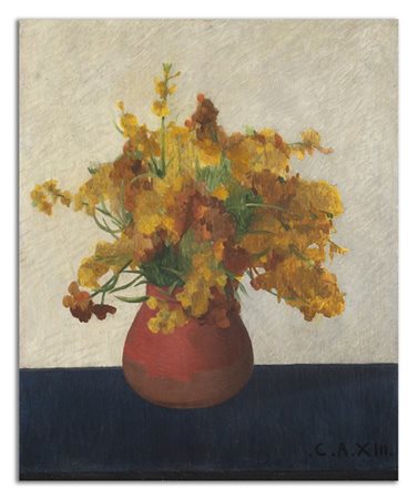 Antonio Calderara "Vaso di fiori" 1934
olio su tavola
cm 60,5x50,5
Siglato e dat