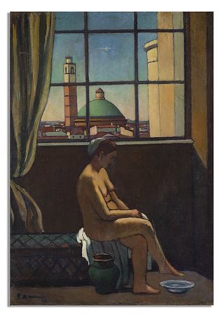 Piero Marussig "Cupola di San Carlo" 1928
olio su tela
cm 70x49
Firmato in basso