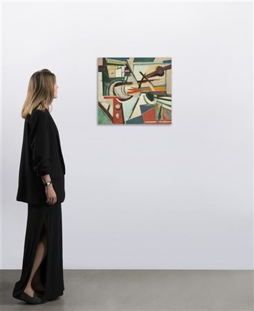 Armando Pizzinato "Macchina" 1947
olio su tela
cm 53x58
Firmato e datato 47 in b