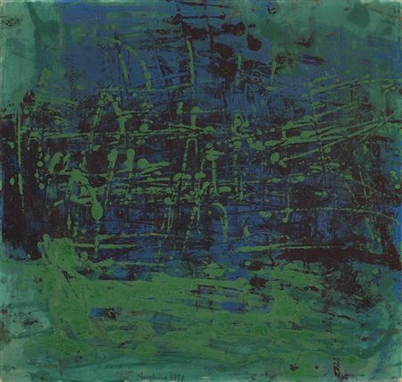 Alfredo Chighine "Senza titolo" 1958
olio su carta intelata
cm 52,5x55
Firmato e