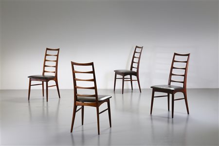 IB KOFOD-LARSEN  - Quattro sedie produzione Faarup Møbelfabrik anni '60. (4).