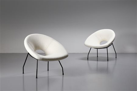 FORLAY FERDINANDO (1925 - 2014) - Coppia di poltrone anni 50.