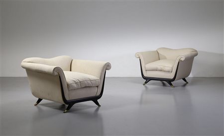 ULRICH GUGLIELMO (1904 - 1977) - (attribuito) Coppia di poltrone anni '50. (2).
