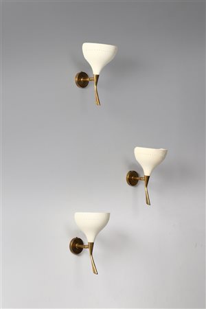 TORLASCO OSCAR (1934 - 2004) - Tre lampade da parete modello D12, produzione Lumen, anni '50. (3).