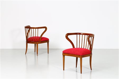 PECORINI GUGLIELMO - (attribuito) Coppia di poltrone, 1951.(2).