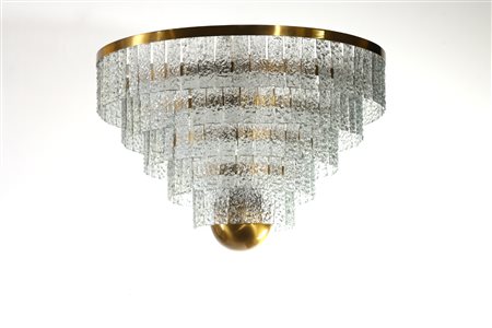 LELII ANGELO (1911 - 1979) - Lampada da soffitto, produzione Venini, 1956 circa.