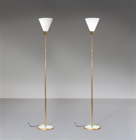 INGRAND MAX (1908 - 1969) - Coppia di lampade da terra modello 0556, produzione Fontana Arte,anni '50.