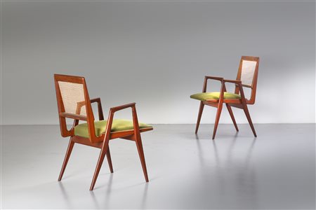 MARTIN EISLER  - Coppia di poltroncine anni '50. (2).