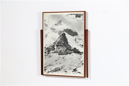 JORIO PIER CARLO (1927 - 2016) - (attribuito)Tavolo apribile a parete con immagine di montagna, 1950. .