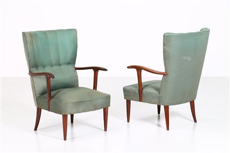 BUFFA PAOLO (1903 - 1970) - Coppia di poltrone, fine anni '40. (2).