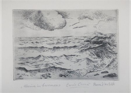 CARLO CARRA' - Marina in burrasca