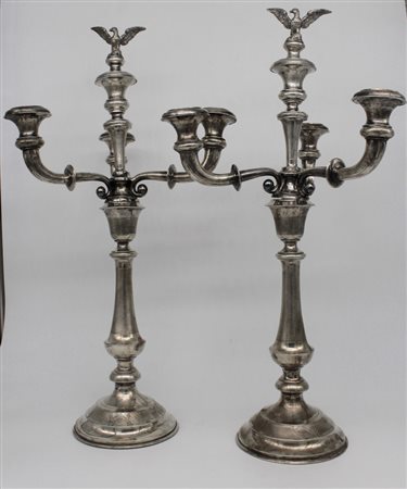 Coppia candelabri in argento - A pair of silver candlesticks