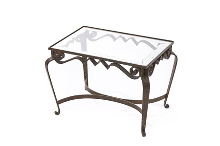 Pier Luigi Colli (attribuito) , tavolino in ferro