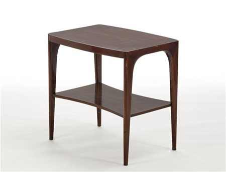 Guglielmo Ulrich Tavolino rettangolare con angoli stondati a due ripiani. Italia