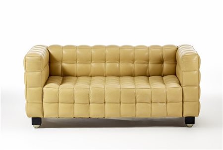 Josef Hoffmann Divano a due posti riedizione del modello "Kubus". Probabile prod