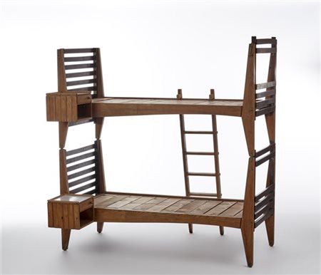 Carlo Mollino Coppia di letti singoli sovrapponibili della "Casa del Sole" di Ce