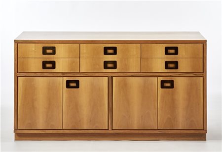 Ico Parisi Cassettone a due livelli con sei cassetti nella fascia superiore e du