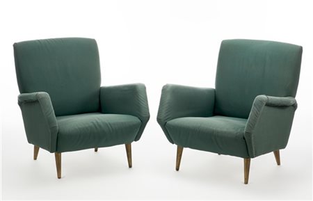 Gio Ponti (Attribuito)
Coppia di poltrone modello "803". Produzione Cassina, Med