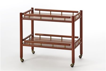 Ilmari Tapiovaara (Attribuito)
Carrello a due ripiani su rotelle. Italia, anni '