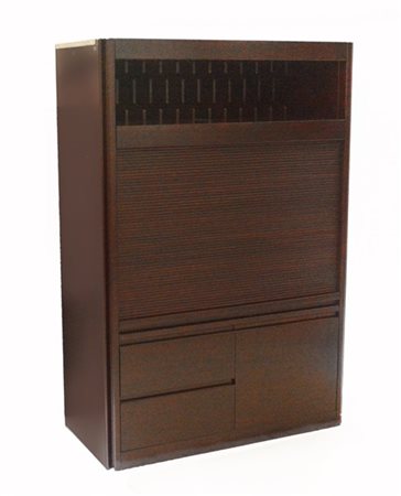 Angelo Mangiarotti Mobile contenitore con parte superiore a giorno ad elementi f