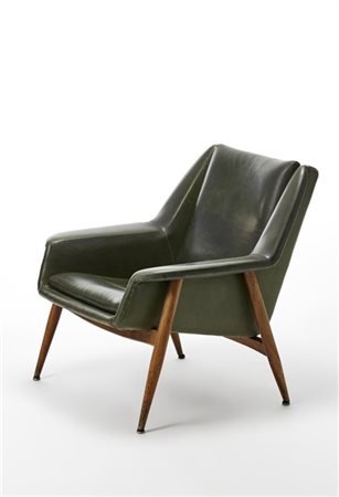 WK + CO Poltrona modello "854". Produzione Cassina, Meda, anni '50. Struttura in