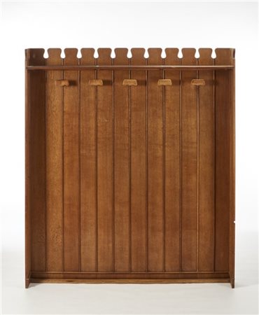 Serafino Arrighi Appendiabiti da parete ad incasso in legno di rovere massello c