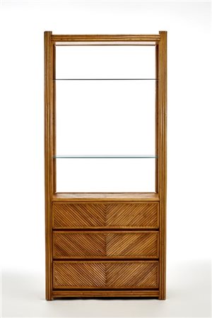 Vivai del Sud Mobile in legno e bambù. Parte superiore con due ripiani in crista