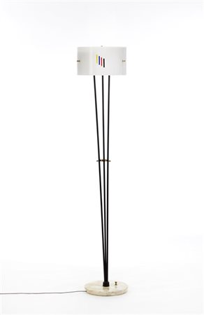 Angelo Brotto Lampada da terra. Produzione Esperia, Poggibonsi, anni '50. Strutt