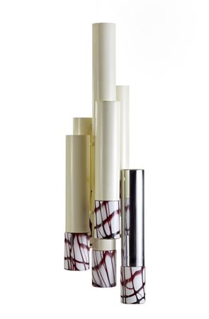 Angelo Brotto Lampada a sospensione a sei luci. Produzione Esperia, Poggibonsi,