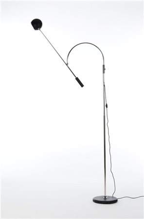 Robert Sonneman Lampada da terra modello "Orbiter". Italia, 1970. Base e contrap