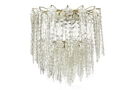 Venini  Lampada a sospensione della serie "Alga". Murano, 1960ca.