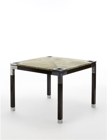 Romeo Rega (Attribuito)
Tavolo da gioco. Italia, anni '70. Struttura in legno co