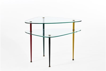 Edoardo Paoli Tavolino modello "Arlecchino a configurazione varialbile". Produzi