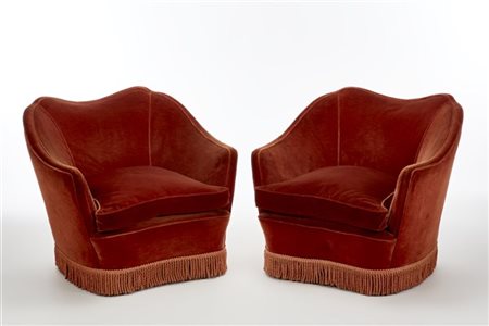 Casa e Giardino (Attribuito)
Coppia di poltrone imbottite. Italia, anni '30. Str