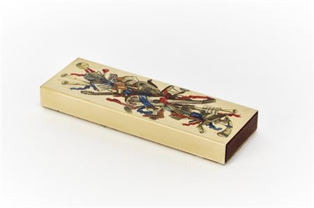 Piero Fornasetti Scatola della serie "Trofei musicali". Milano, anni '50. Legno