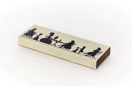 Piero Fornasetti Scatola portafiammiferi della serie "Silhouette". Milano, anni