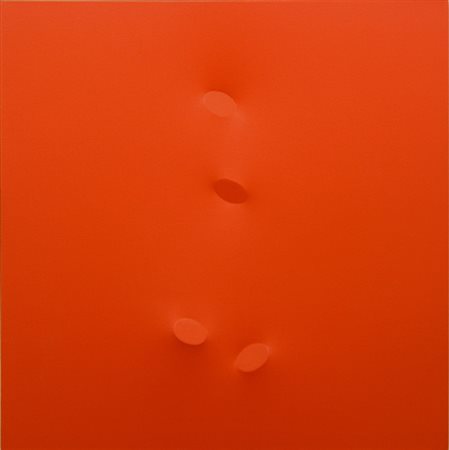 SIMETI Turi Alcamo 1929 Quattro ovali arancio, 2002 acrilico su tela...