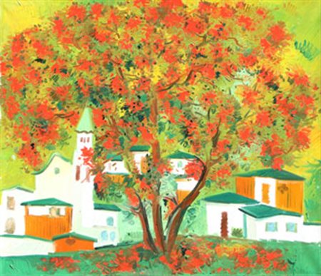 FACCINCANI Athos Peschiera del Garda (Vr) 1951 Senza titolo, anni 80 olio su...