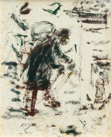 DE PISIS Filippo Ferrara 1896 - Milano 1956 Il derelitto, 1940 olio su carta...