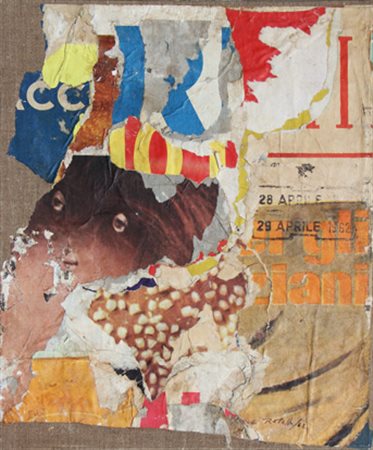 ROTELLA Mimmo Catanzaro 1918 - Milano 2006 Per gli egiziani, 1962 decollage...