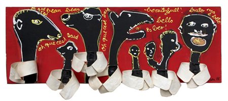 BEN VAUTIER Napoli 1935 Senza titolo, 1988 tecnica mista su tavola, cm. 35 x...