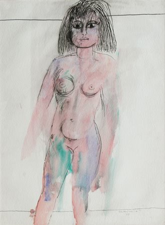 CASSINARI Bruno Piacenza 1912 - Milano 1992 Figura tempera e china su...