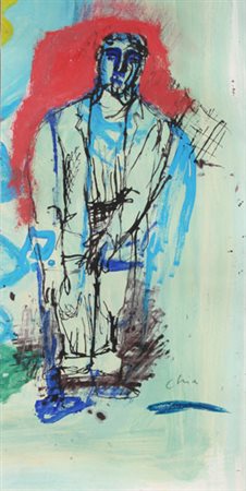 CHIA Sandro Firenze 1946 Senza titolo, 2005 tecnica mista su carta con...