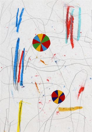 DE MARIA Nicola Foglianise 1954 Sole Franken, 1999 matita, pastello a cera e...