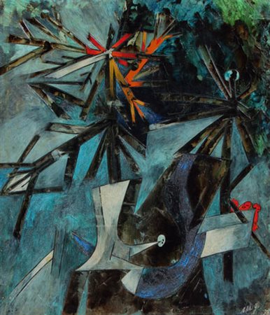 DOVA Gianni Roma 1925 - Pisa 1991 Foresta invernale, 1963 olio su tela, cm....