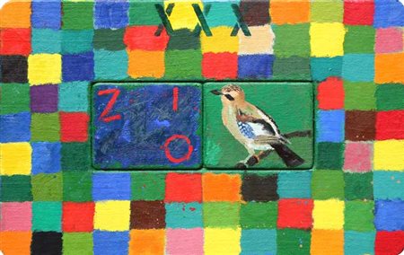 TILSON Joe Londra 1928 Conjunction jay, zio, 1998 olio su tela applicata su...