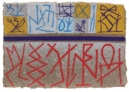 LICATA Riccardo Torino 1929 Senza titolo, 2009 tecnica mista su carta, cm. 58...